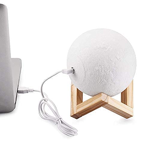 3D Moon Night Lamp β Rechargeable with 7 Color Changing Features