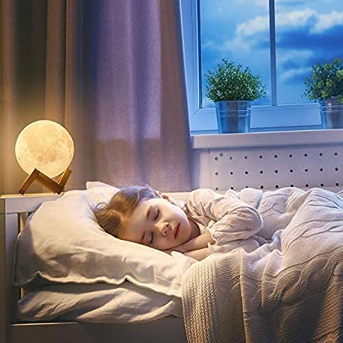 3D Moon Night Lamp β Rechargeable with 7 Color Changing Features