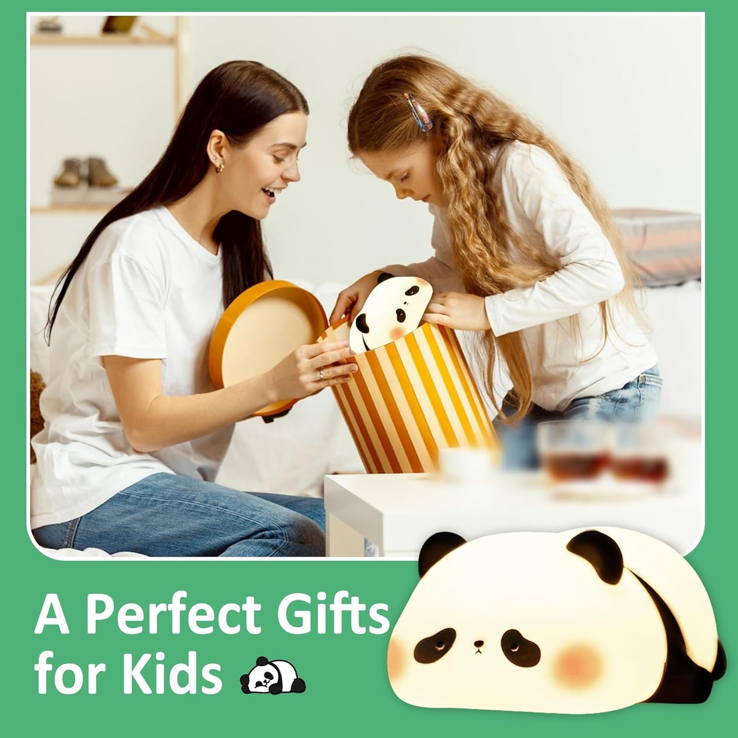 Cute Panda Silicone Night Light (Sleeping Panda Light)