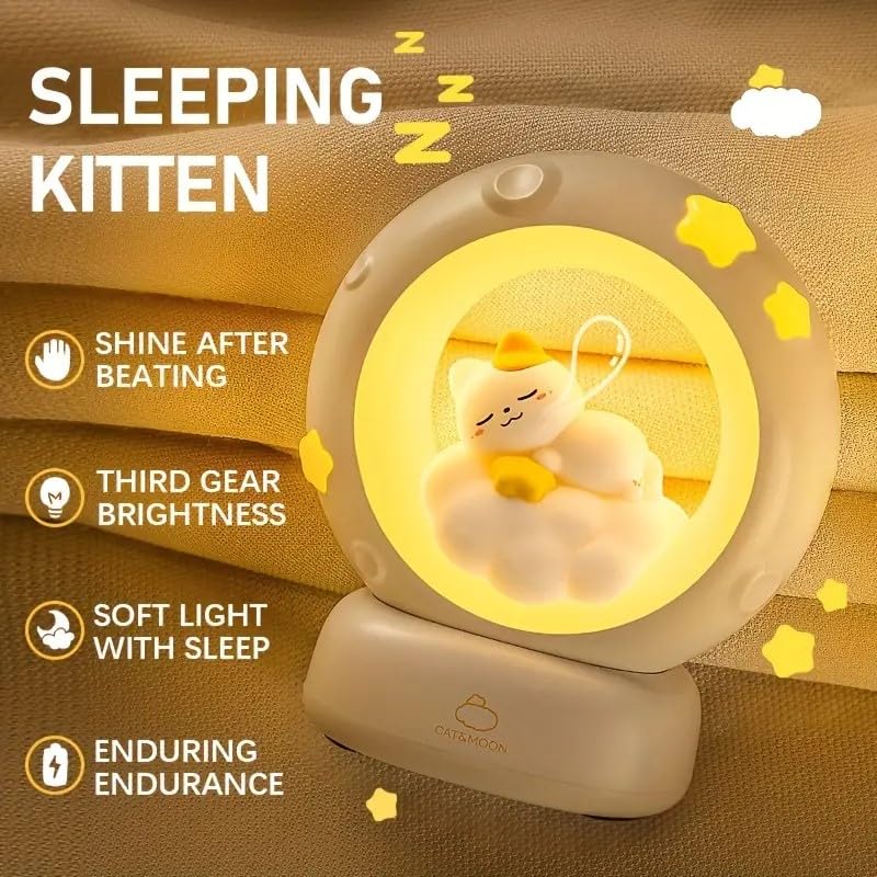 LED Night Lamp - Moon LED Night Lamp with 3 Brightness Modes & Touch Control