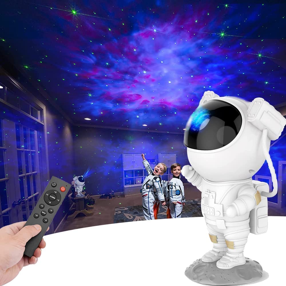Astronaut Star Projector Night Light – Galaxy Projector with Timer &amp; 360° Rotation