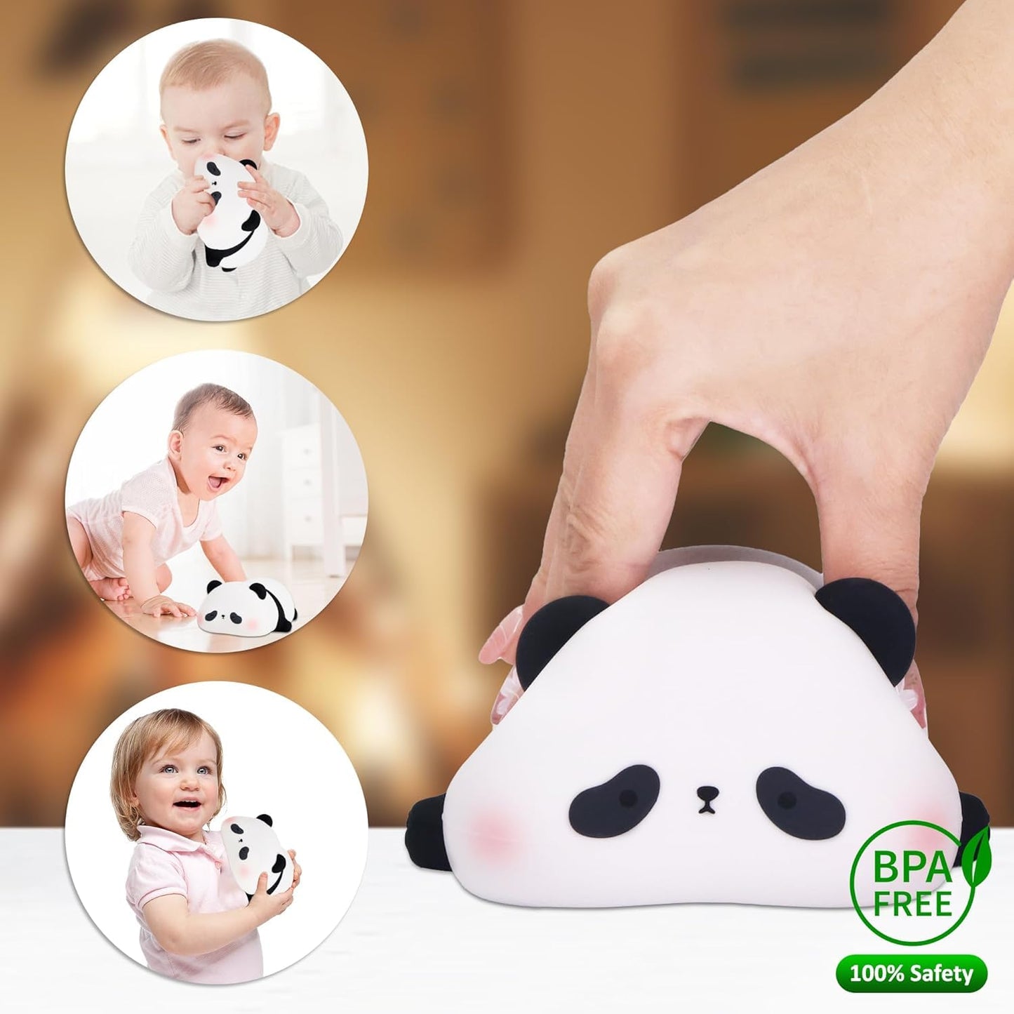 Cute Panda Silicone Night Light (Sleeping Panda Light)