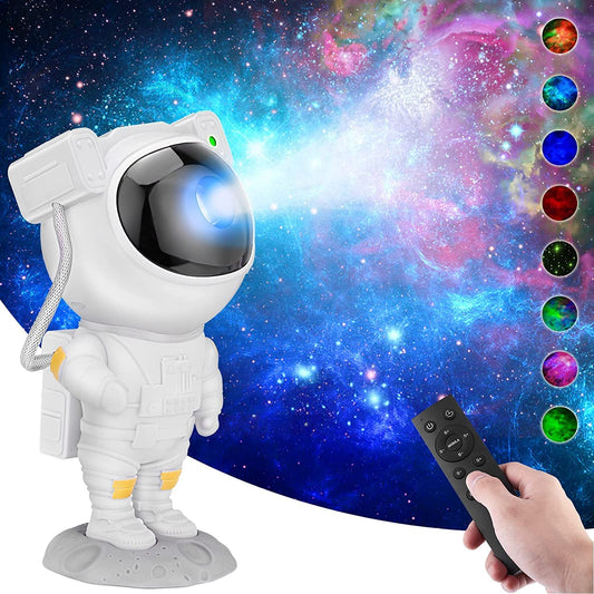 Astronaut Star Projector Night Light – Galaxy Projector with Timer &amp; 360° Rotation