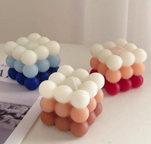 Premium Big Bubble Candle | Scented | Unscented | Multiple Colours