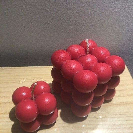 Premium Scented Bubble Cube Candle – Ombre Red & White | Aesthetic Home Decor & Gift for Women
