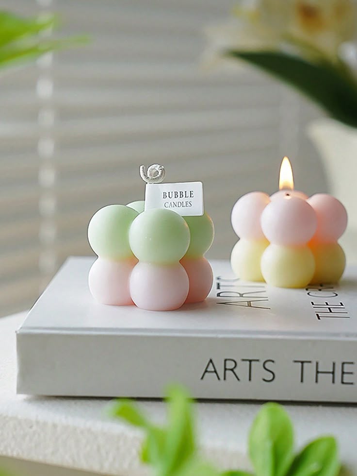 Premium Scented Mini Bubble Candles + Free Customised Message Card | Soy Wax | Multiple Fragrances & Colors