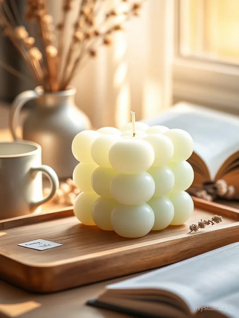 Premium Big Bubble Candle | Scented | Unscented | Multiple Colours