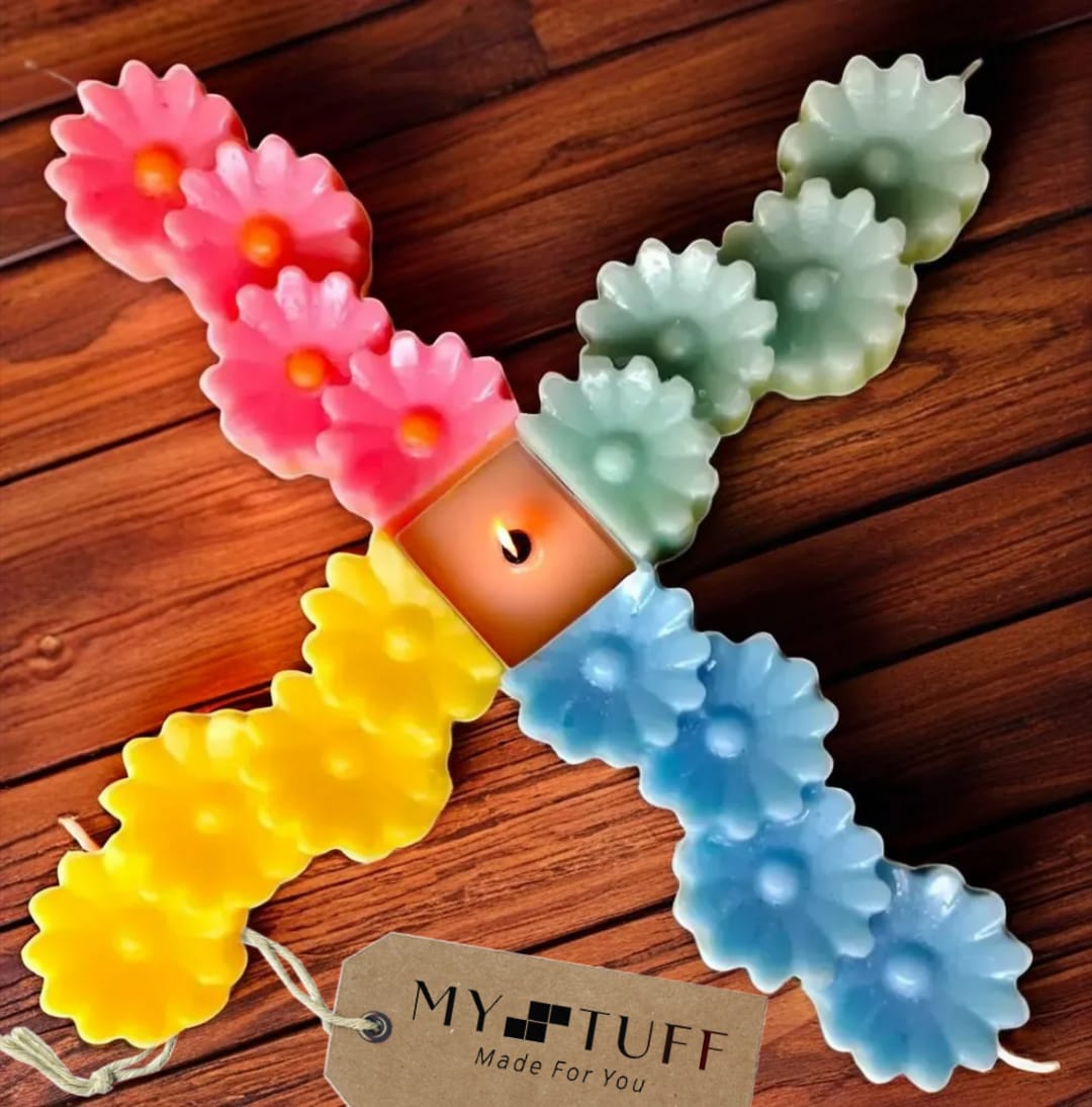 Premium Flower Bar Candles - Scented | Unscented | Multiple Colors | Perfect for Dinner Nights, Gifting & Decoration