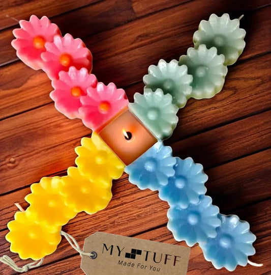 Premium Flower Bar Candles - Scented | Unscented | Multiple Colors | Perfect for Dinner Nights, Gifting & Decoration