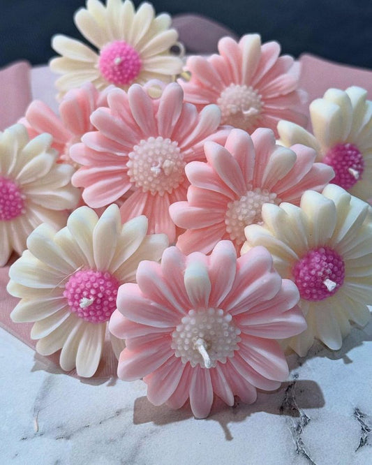 Scented Daisy Flower Candles | Multiple Colours | Pack of 2,4,8,12 | Perfect for Gifting and Decoration