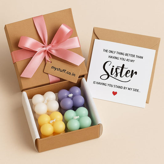 Premium Scented Mini Bubble Candles + Free Customised Message Card | Soy Wax | Multiple Fragrances & Colors