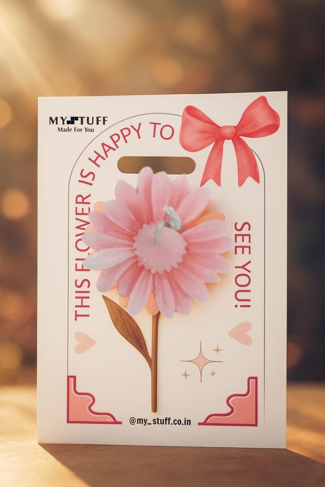 Scented Daisy Flower Card Candles | Personalized Fragrance Gift | Perfect for  Wedding, Invitations, Proposals & Birthday Wishes